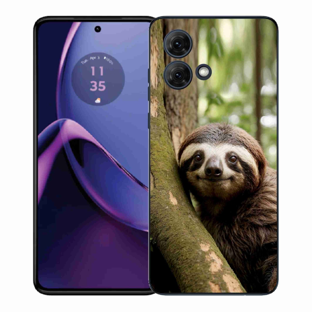 Gélový kryt mmCase na Motorola Moto G84 5G - usmievavý leňochod
