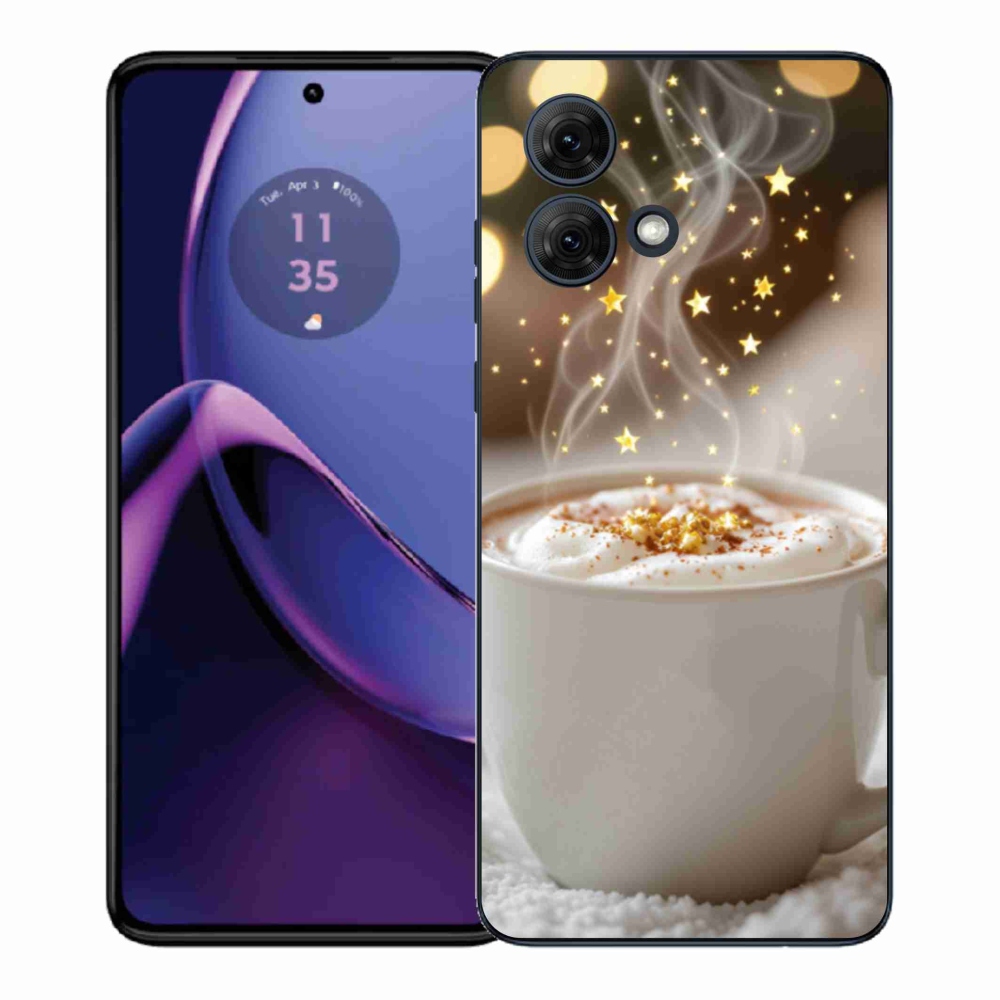 Gélový kryt mmCase na Motorola Moto G84 5G - vianočný horúci nápoj