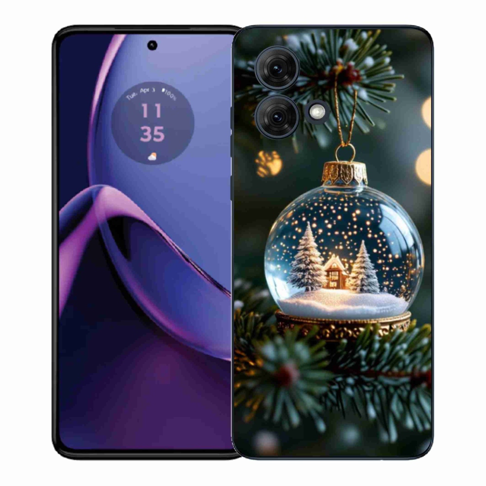 Gélový kryt mmCase na Motorola Moto G84 5G - vianočné gule 2