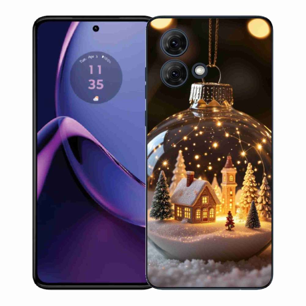 Gélový kryt mmCase na Motorola Moto G84 5G - vianočné gule 3