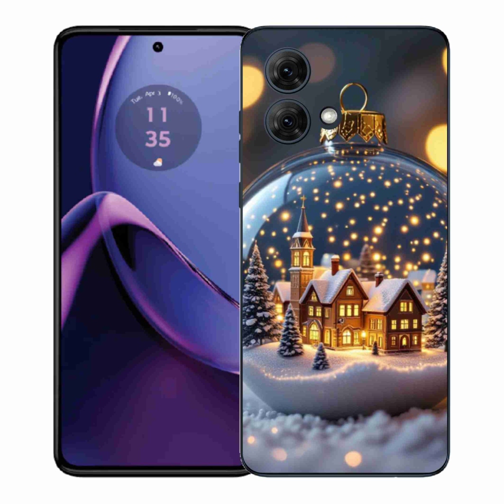 Gélový kryt mmCase na Motorola Moto G84 5G - vianočné gule 4