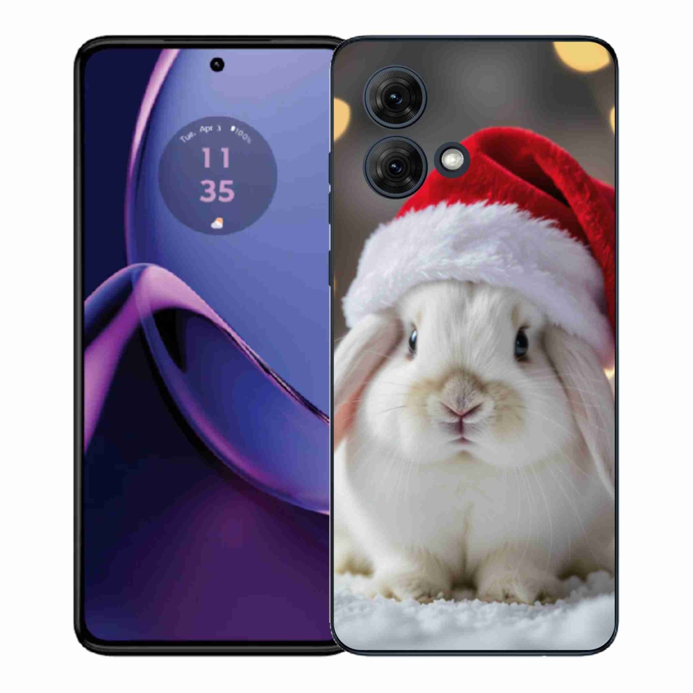 Gélový kryt mmCase na Motorola Moto G84 5G - vianočný králik