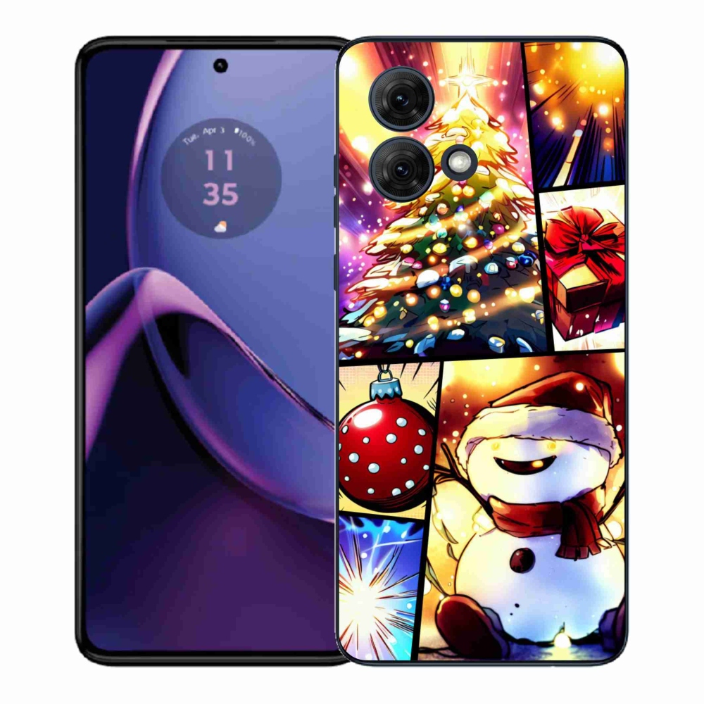 Gélový kryt mmCase na Motorola Moto G84 5G - vianočné motívy 1