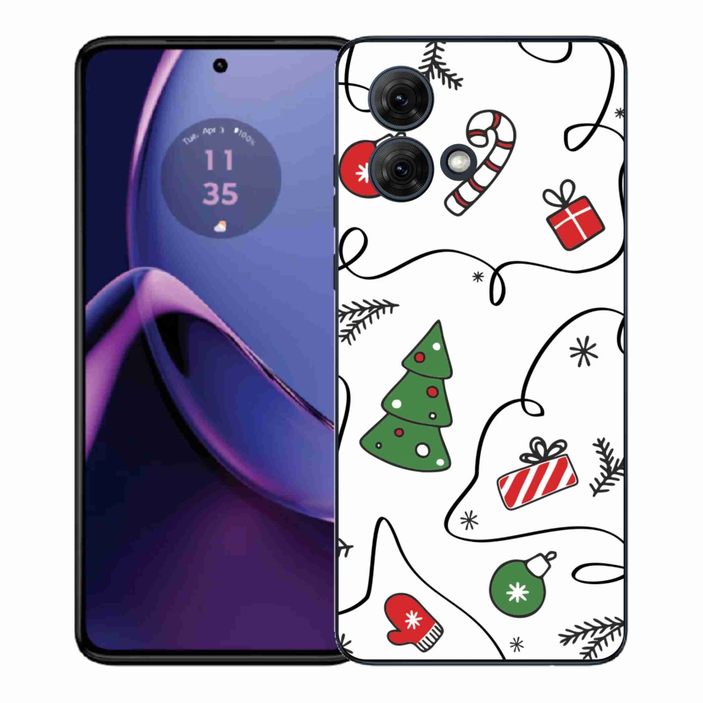 Gélový kryt mmCase na Motorola Moto G84 5G - vianočné motívy