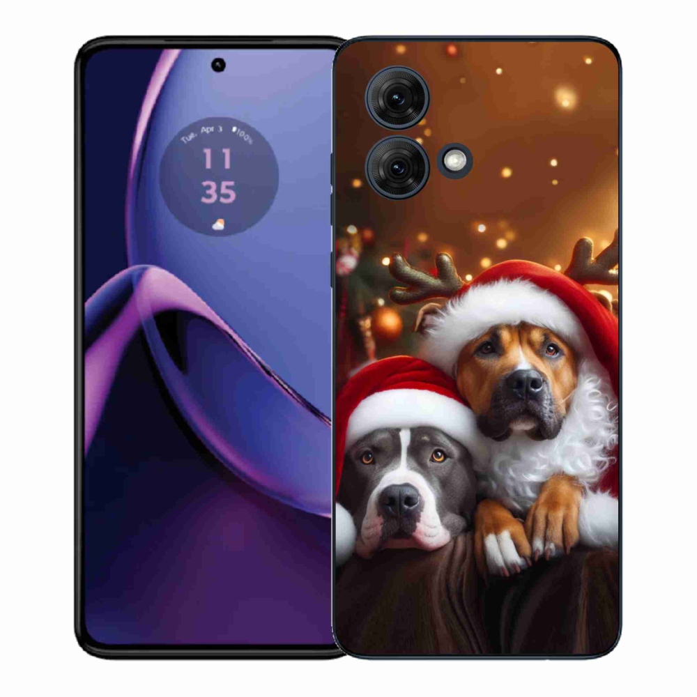 Gélový kryt mmCase na Motorola Moto G84 5G - vianočné psy