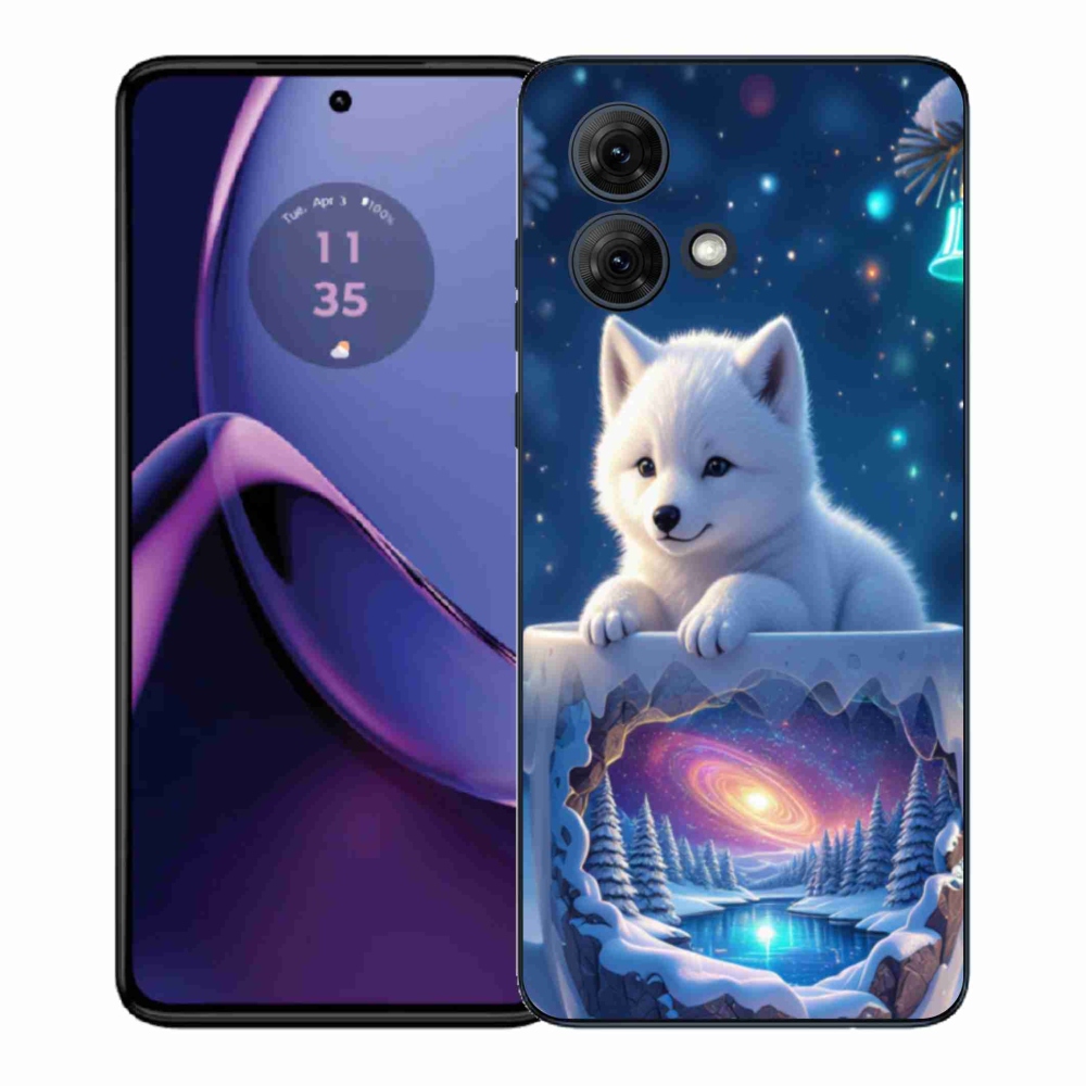 Gélový kryt mmCase na Motorola Moto G84 5G - vianočné šteňa