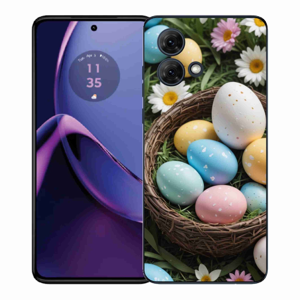 Gélový kryt mmCase na Motorola Moto G84 5G - veľkonočné vajíčka 2