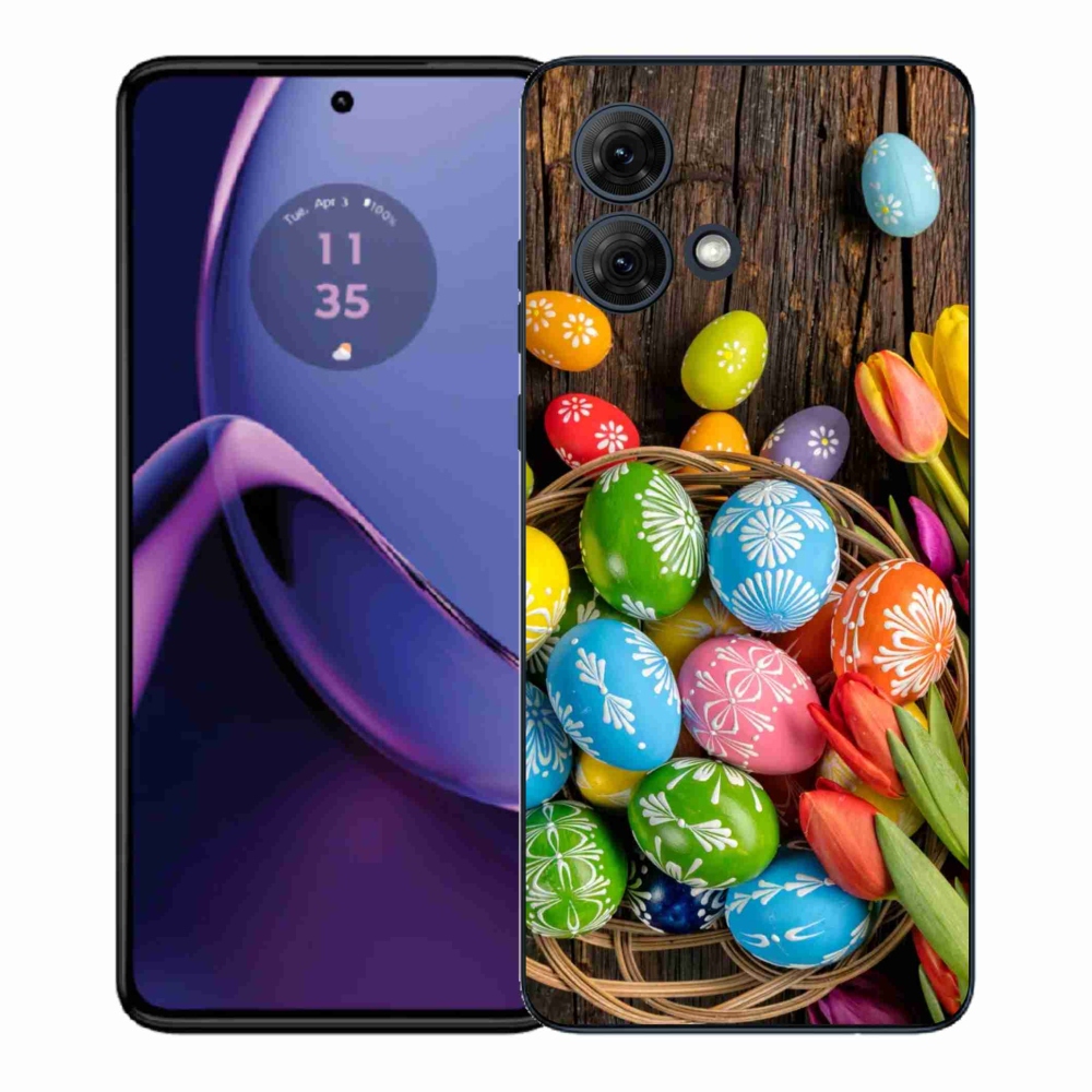 Gélový kryt mmCase na Motorola Moto G84 5G - veľkonočné vajíčka