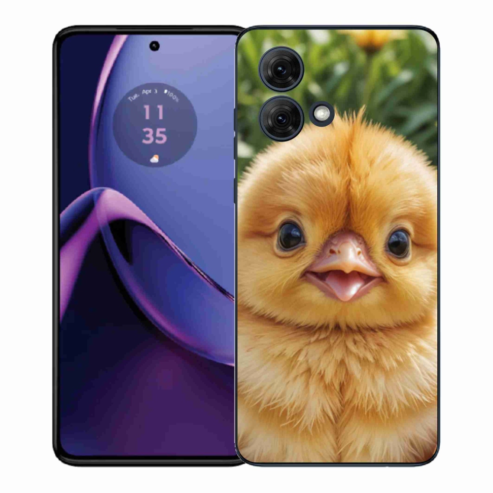 Gélový kryt mmCase na Motorola Moto G84 5G - veselé kuriatko