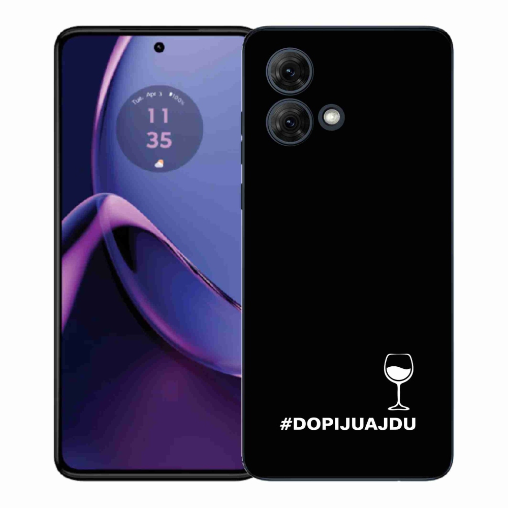 Gélový kryt mmCase na Motorola Moto G84 5G - vínny motív čierne pozadie
