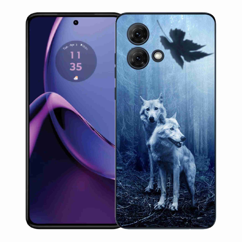 Gélový kryt mmCase na Motorola Moto G84 5G - vlci v lese
