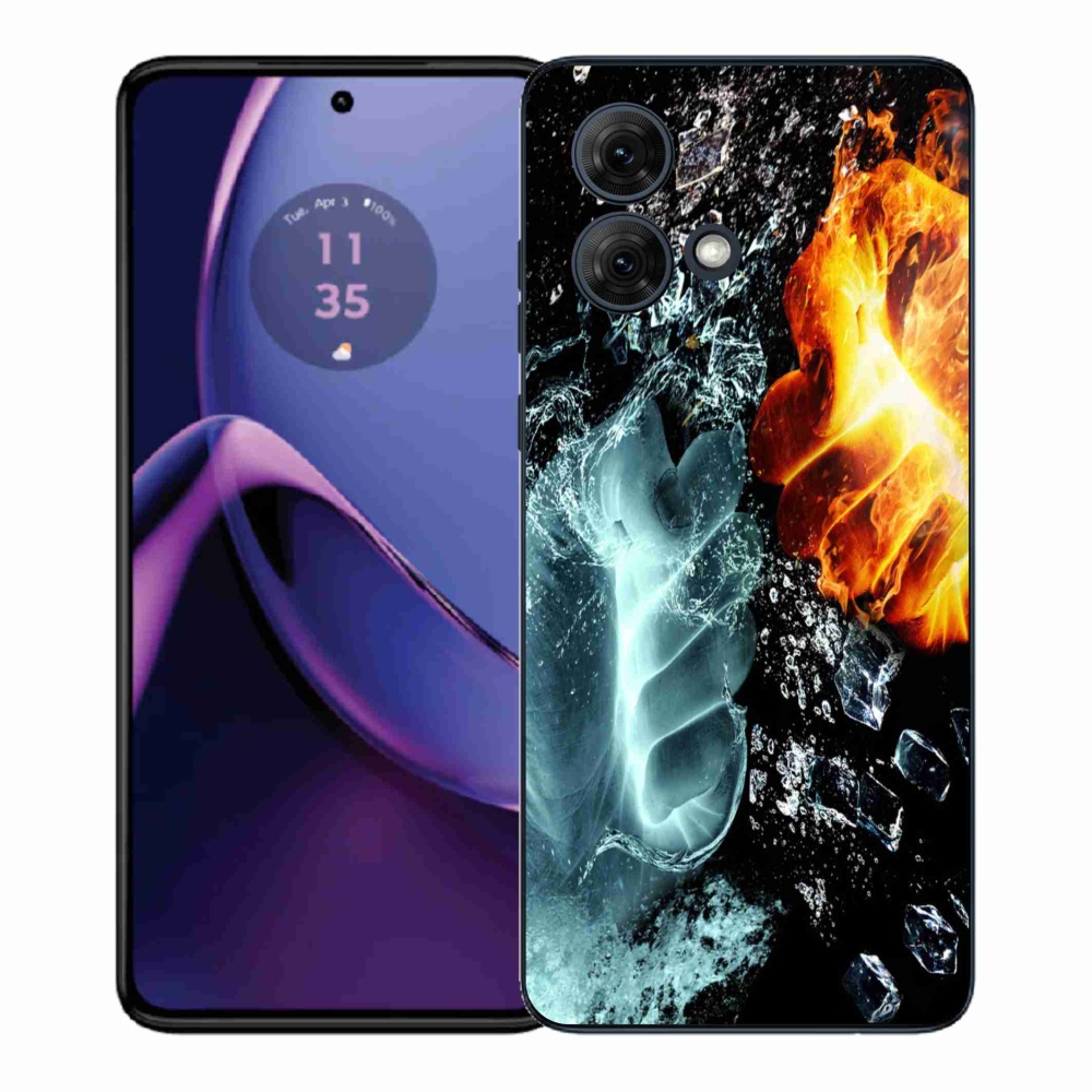 Gélový kryt mmCase na Motorola Moto G84 5G - voda a oheň