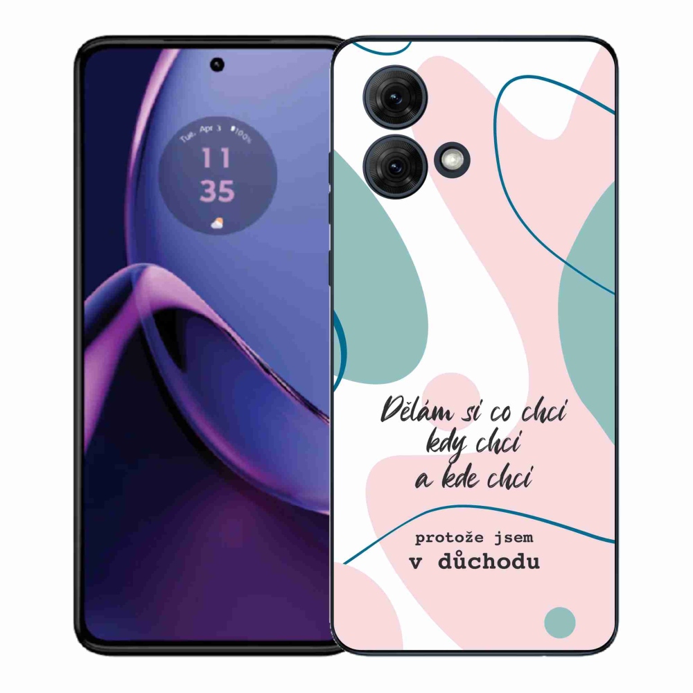 Gélový kryt mmCase na Motorola Moto G84 5G - vtipný text 10 biele pozadie