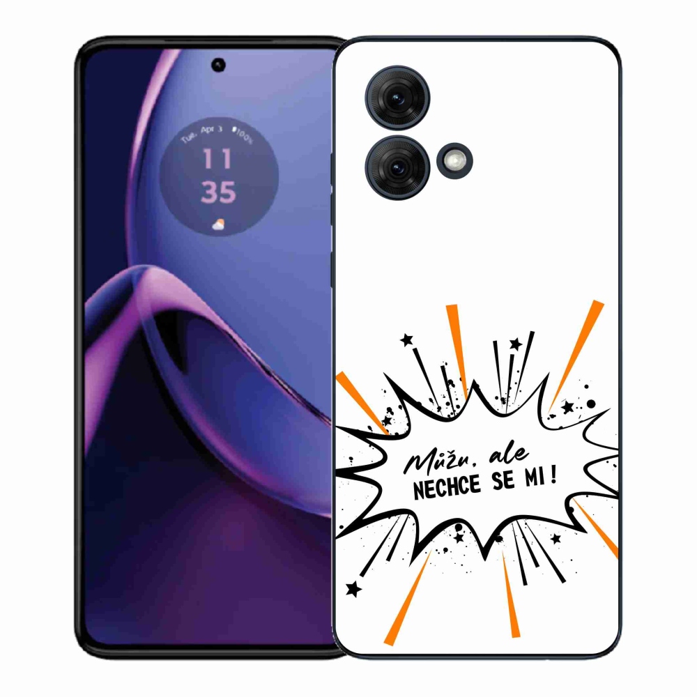 Gélový kryt mmCase na Motorola Moto G84 5G - vtipný text 11 biele pozadie