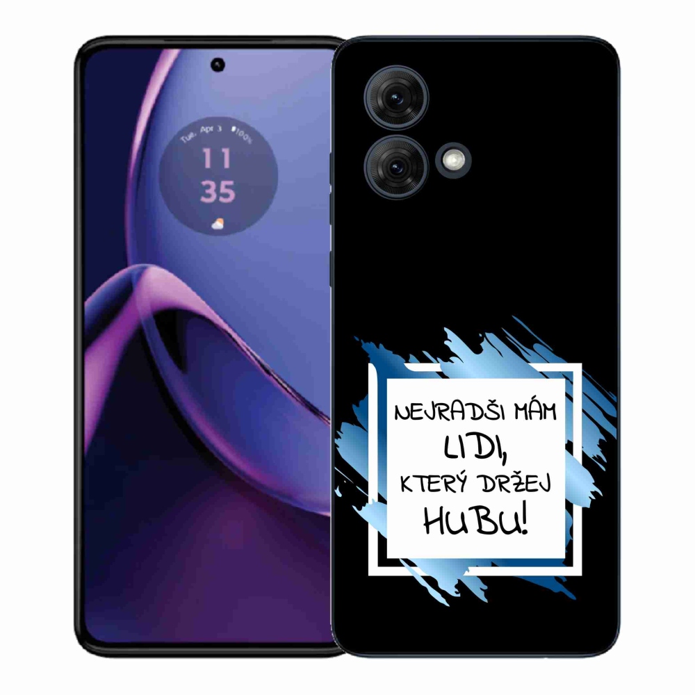 Gélový kryt mmCase na Motorola Moto G84 5G - vtipný text 7 bieločierne pozadie