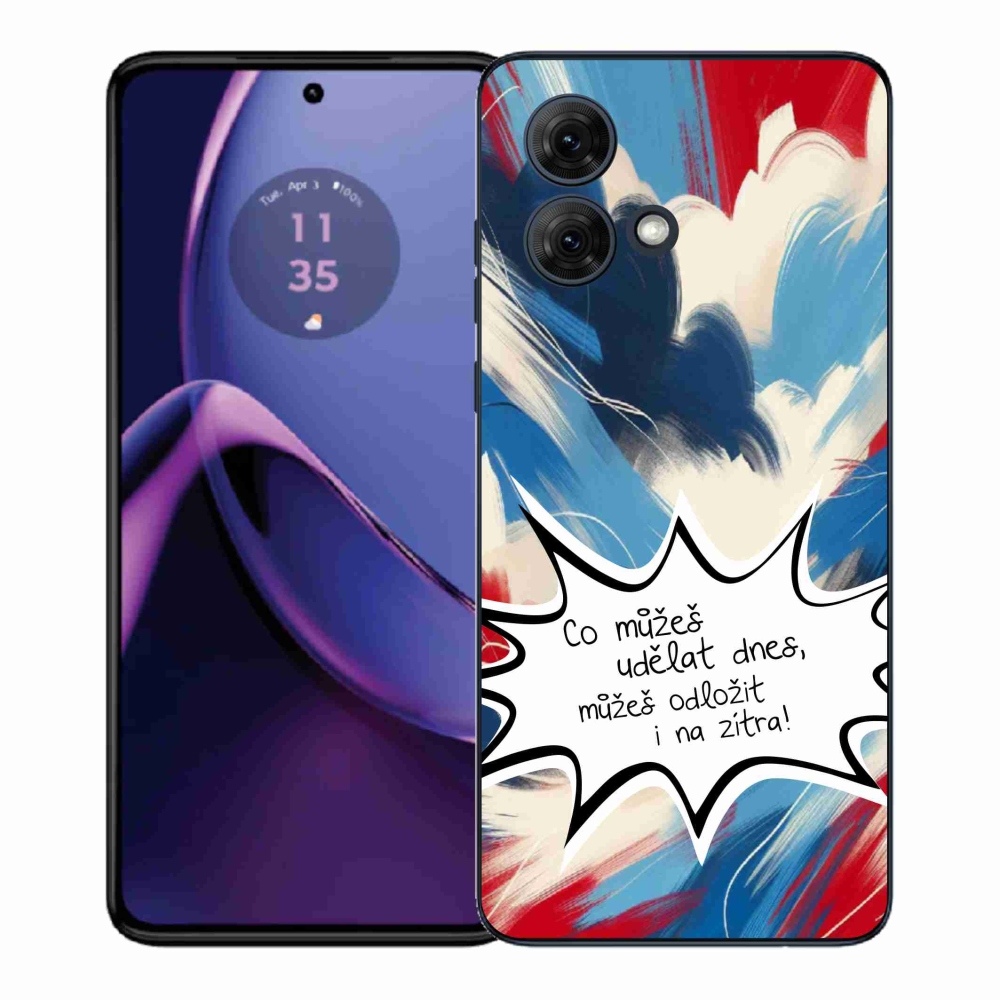 Gélový kryt mmCase na Motorola Moto G84 5G - vtipný text 9 biele pozadie