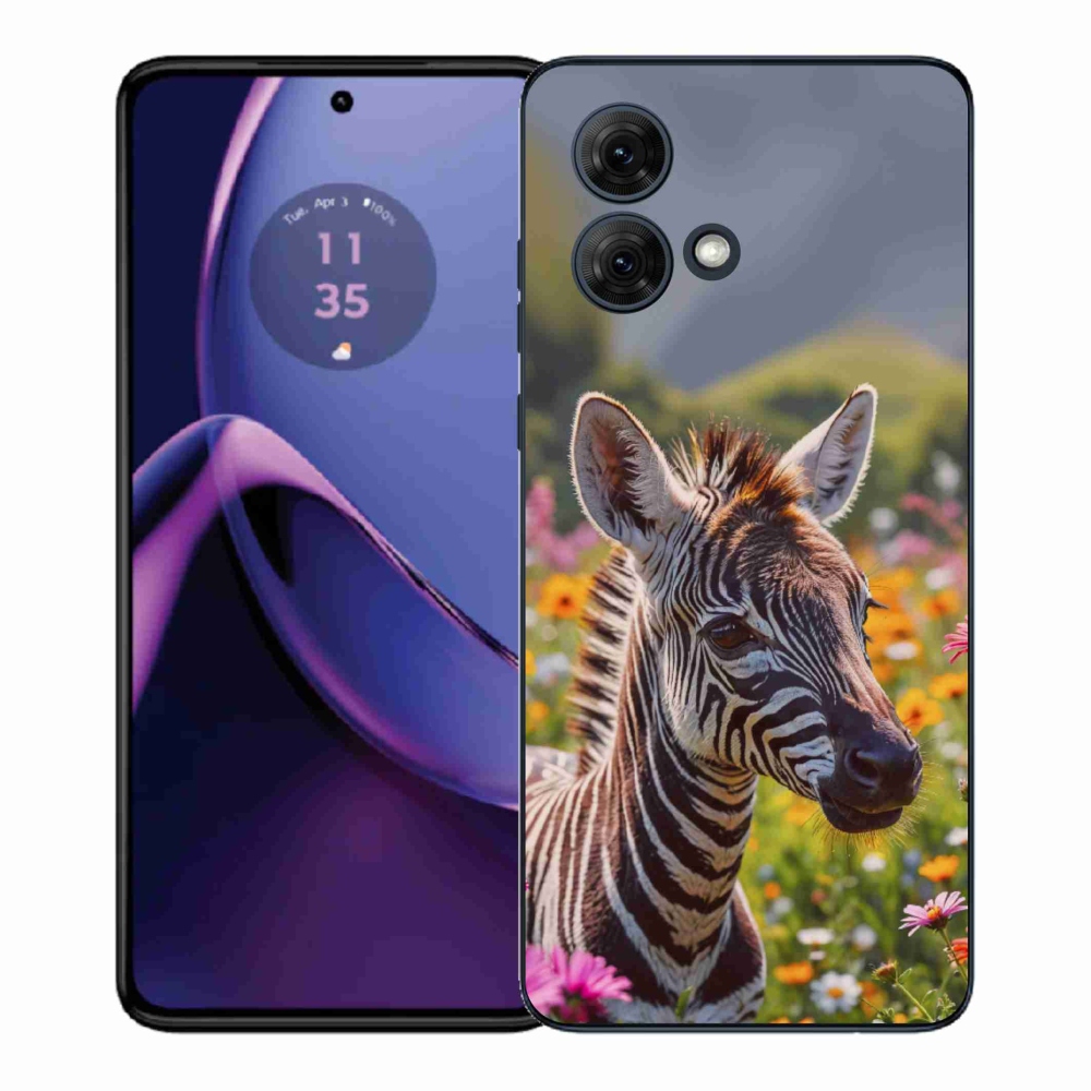 Gélový kryt mmCase na Motorola Moto G84 5G - zebra na lúke