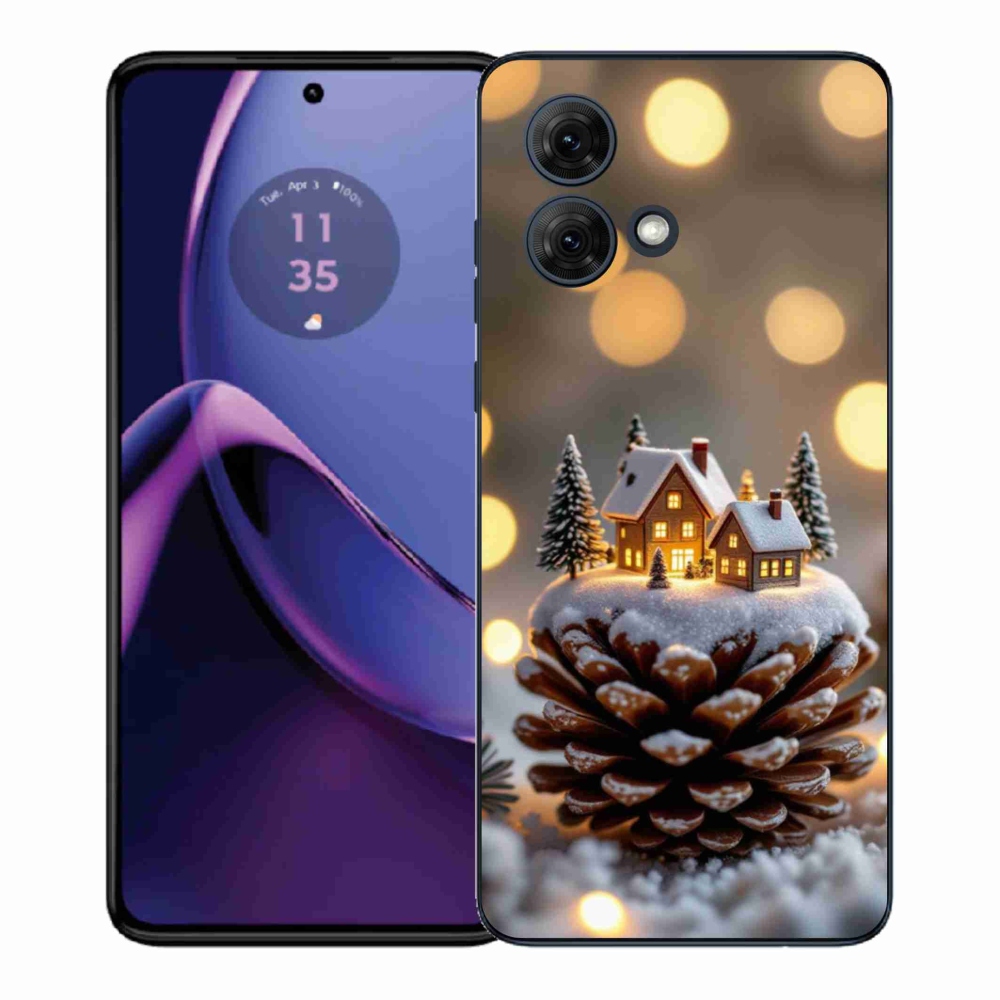 Gélový kryt mmCase na Motorola Moto G84 5G - zimná dedinka