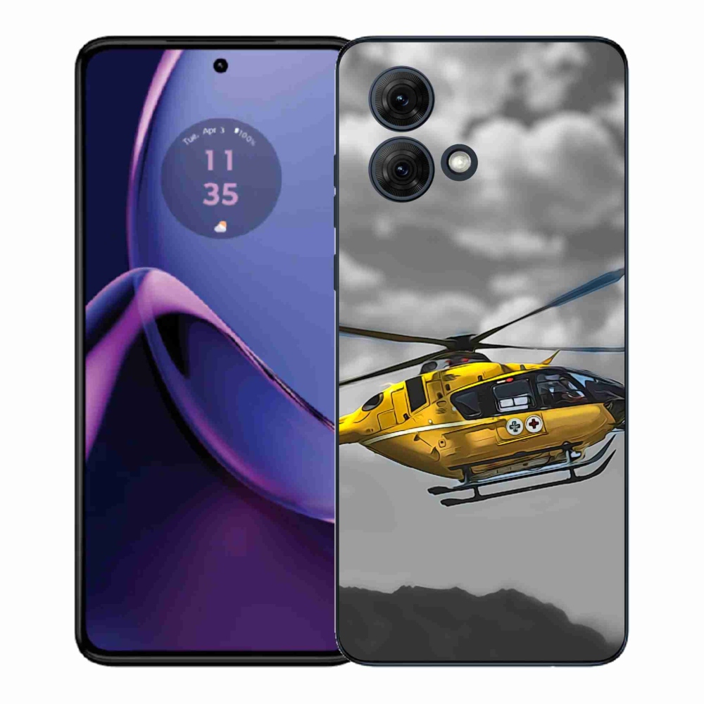 Gélový kryt mmCase na Motorola Moto G84 5G - žltá helikoptéra