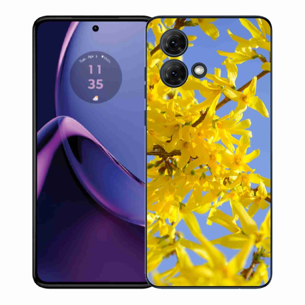 Gélový kryt mmCase na Motorola Moto G84 5G - žlté kvety