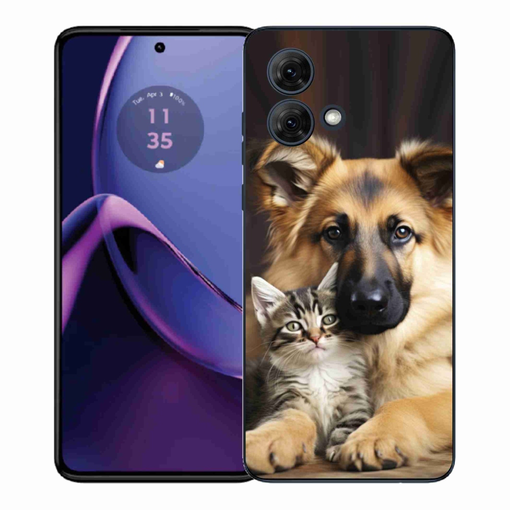 Gélový kryt mmCase na Motorola Moto G84 5G - zvieracie priateľstvo