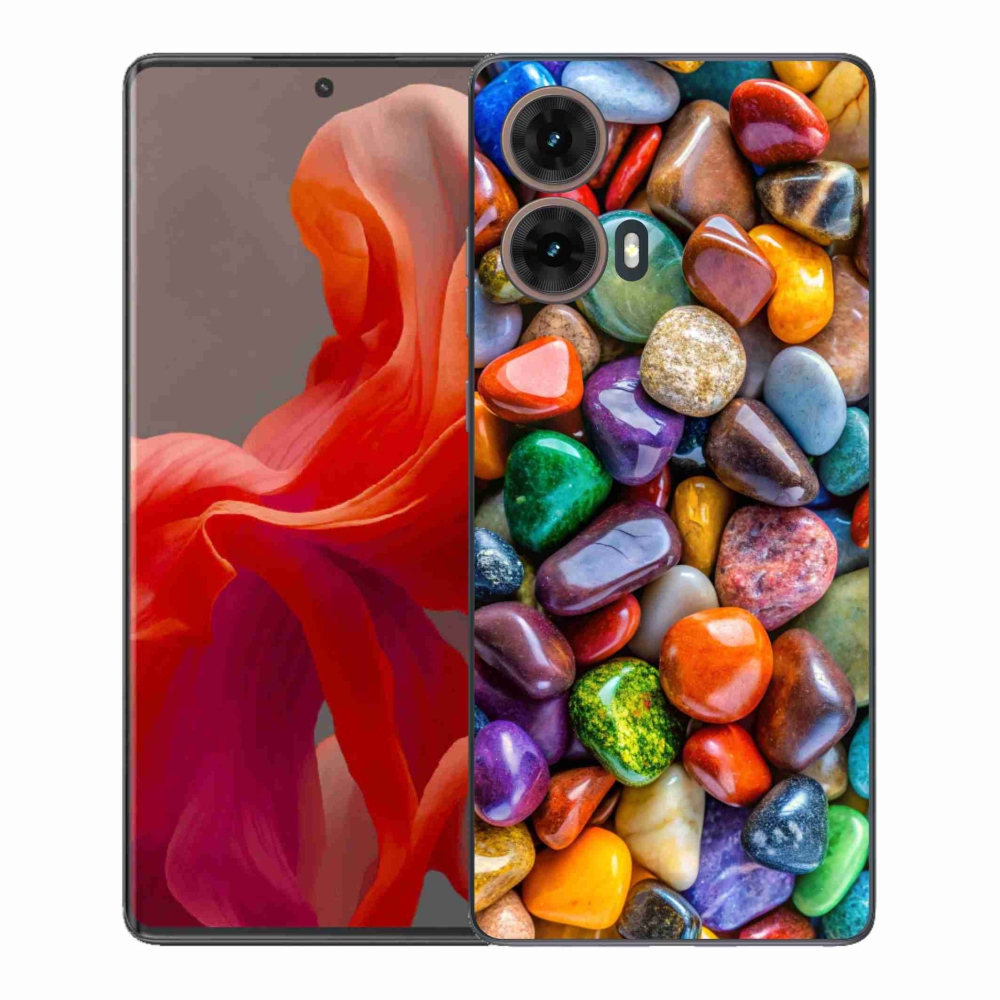 Gélový kryt mmCase na Motorola Moto G85 5G - farebné kamienky