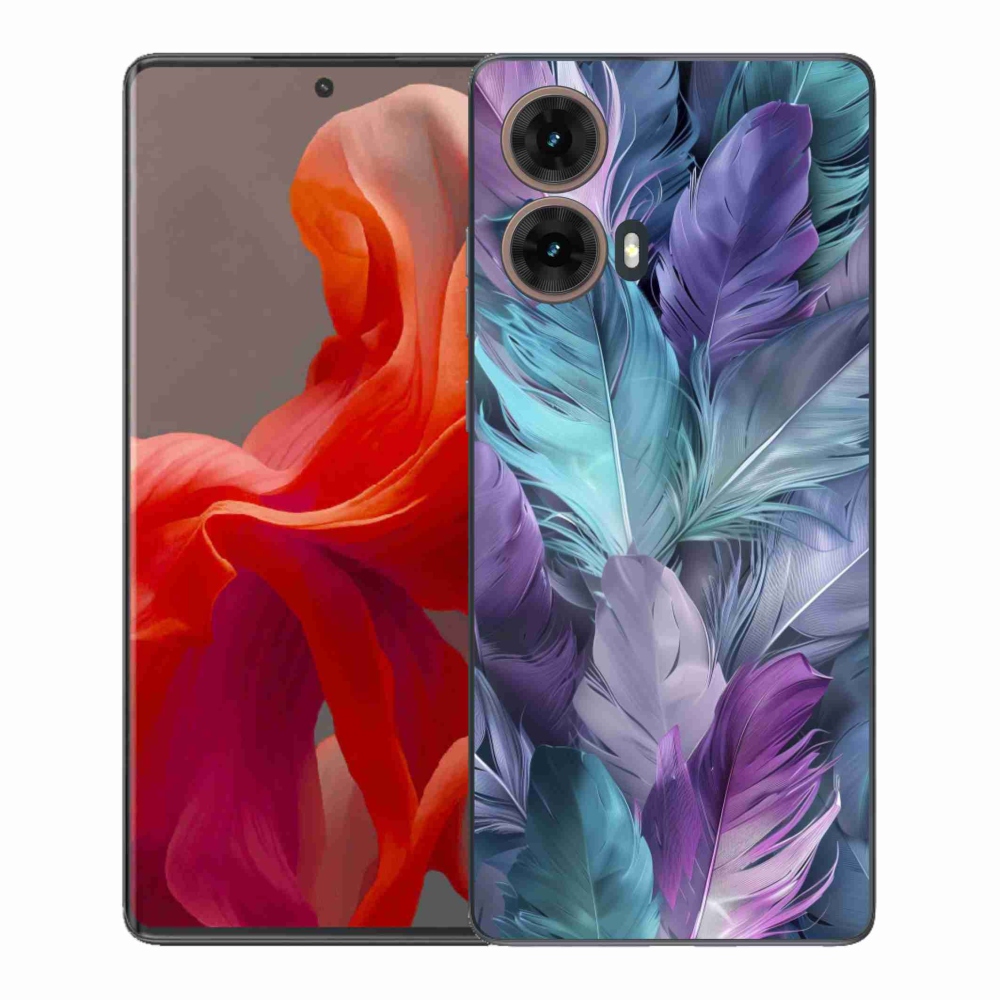 Gélový kryt mmCase na Motorola Moto G85 5G - farebné perie 2