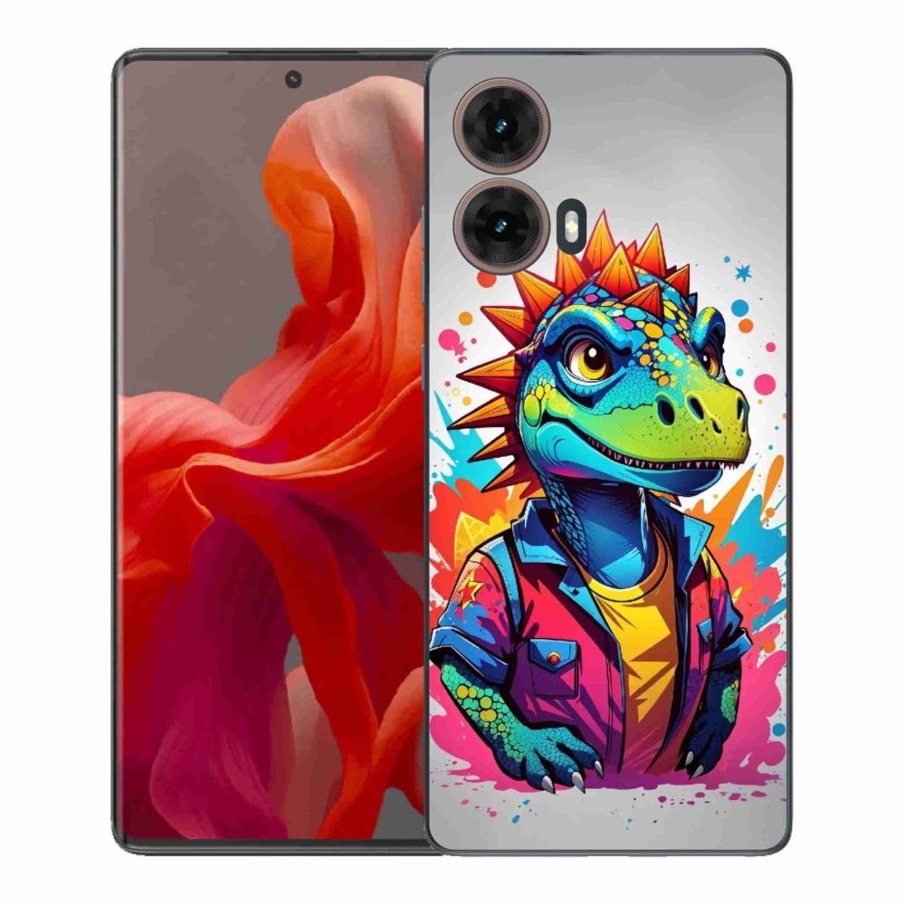 Gélový kryt mmCase na Motorola Moto G85 5G - farebný dinosaurus