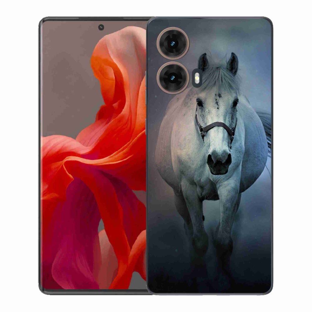 Gélový kryt mmCase na Motorola Moto G85 5G - bežiaci biely kôň