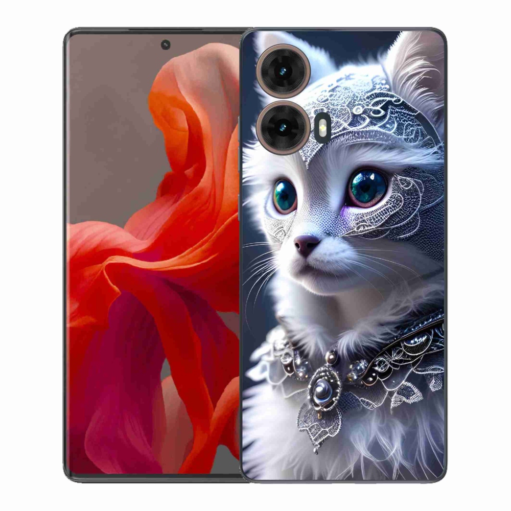 Gélový kryt mmCase na Motorola Moto G85 5G - biela mačka