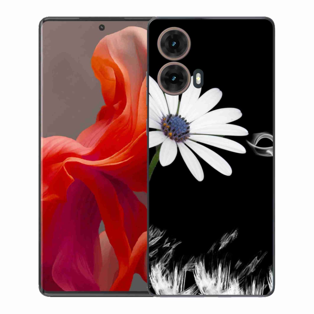 Gélový kryt mmCase na Motorola Moto G85 5G - biela kvetina