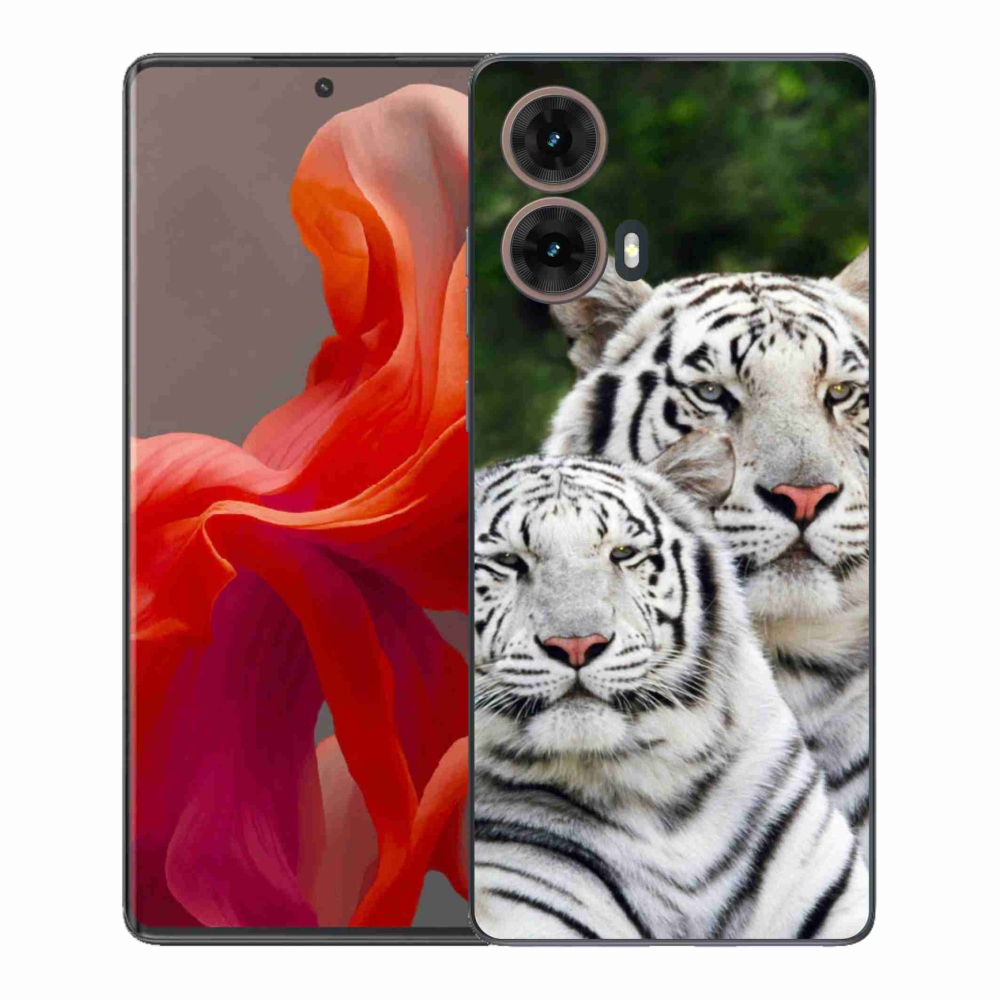 Gélový kryt mmCase na Motorola Moto G85 5G - bieli tigre
