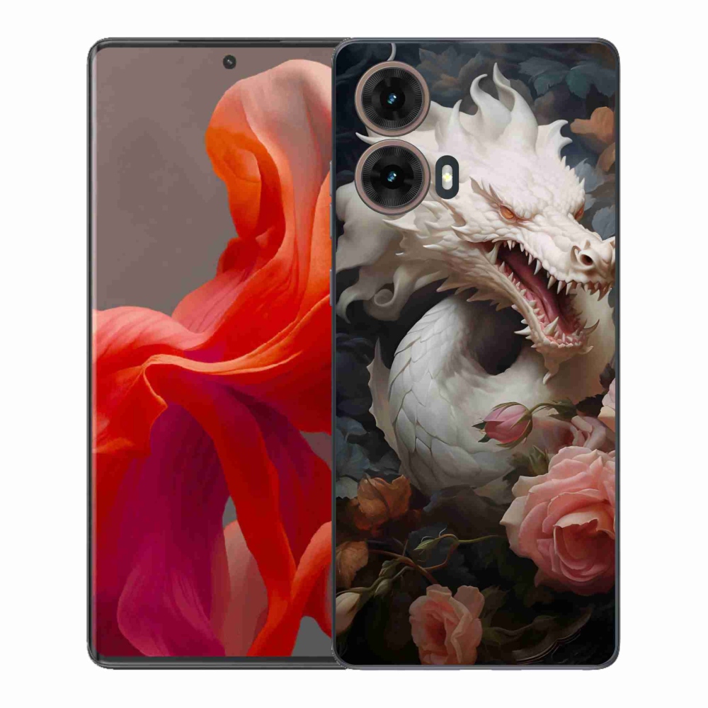 Gélový kryt mmCase na Motorola Moto G85 5G - biely drak