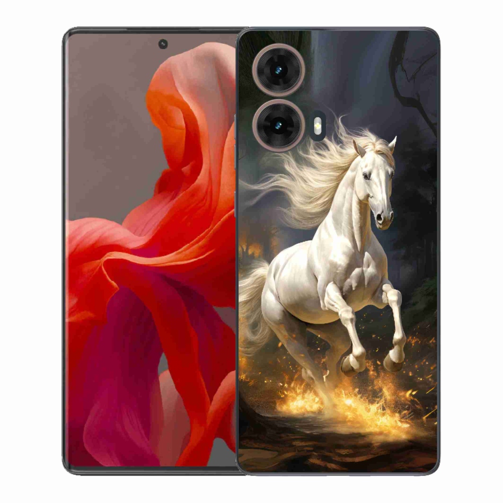 Gélový kryt mmCase na Motorola Moto G85 5G - biely kôň 2