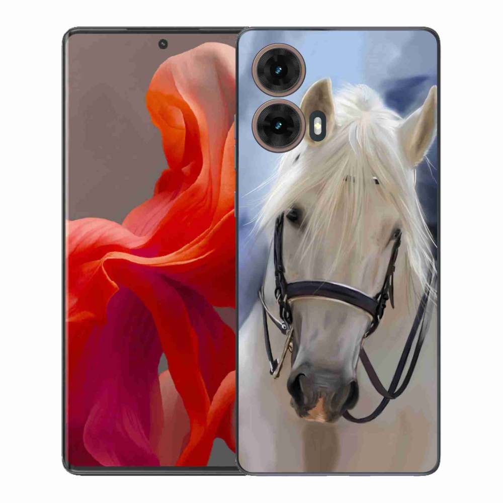 Gélový kryt mmCase na Motorola Moto G85 5G - biely kôň