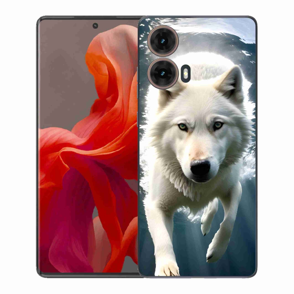 Gélový kryt mmCase na Motorola Moto G85 5G - biely vlk