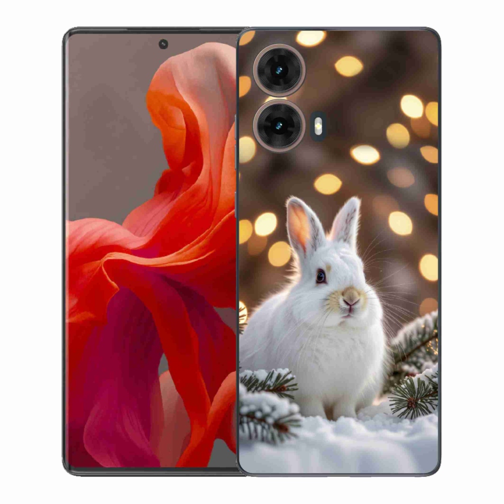 Gélový kryt mmCase na Motorola Moto G85 5G - biely zajac