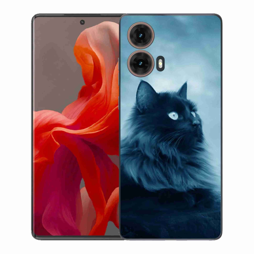 Gélový kryt mmCase na Motorola Moto G85 5G - čierna mačka 1