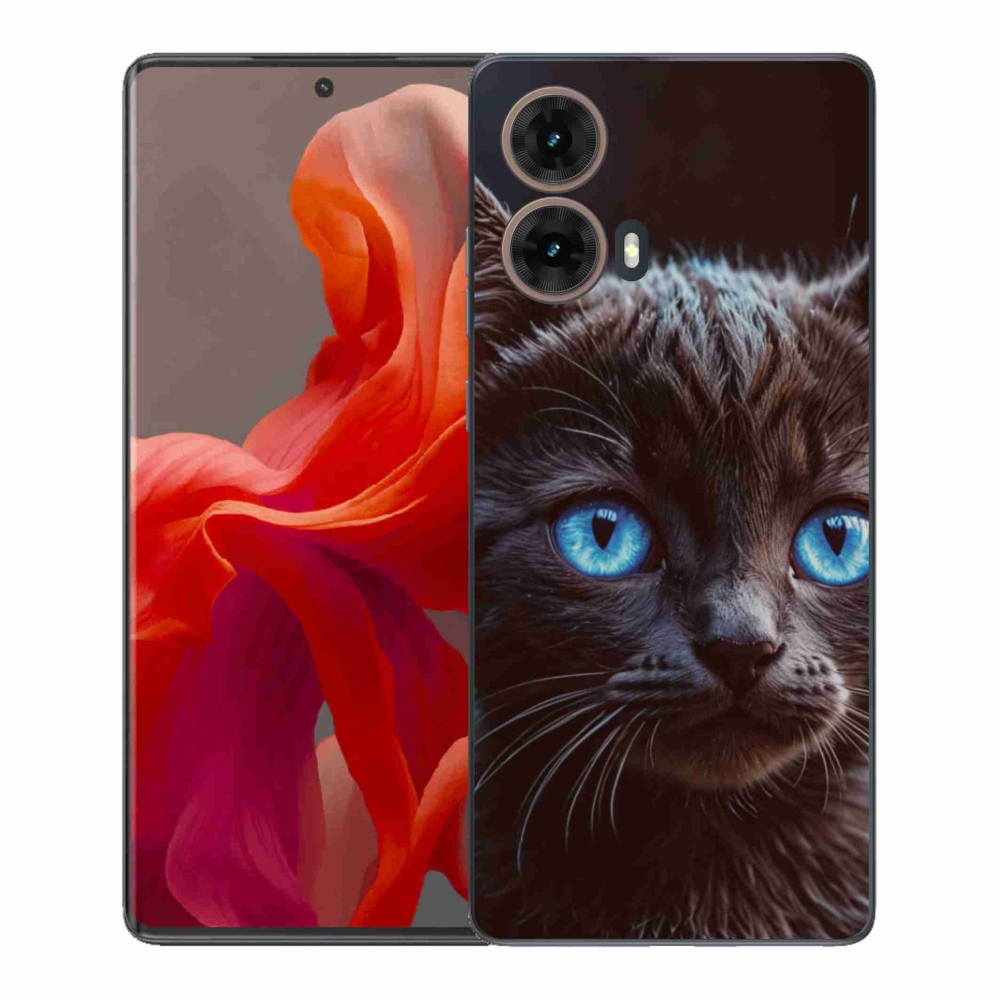 Gélový kryt mmCase na Motorola Moto G85 5G - čierne mačiatko 2