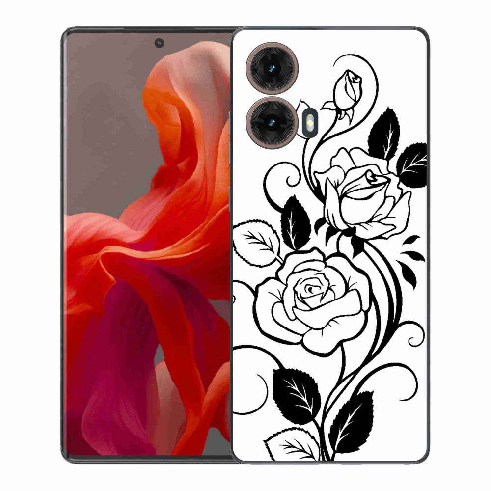 Gélový kryt mmCase na Motorola Moto G85 5G - čiernobiela ruža