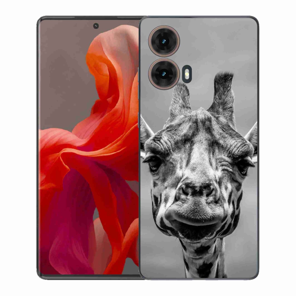 Gélový kryt mmCase na Motorola Moto G85 5G - čiernobiela žirafa