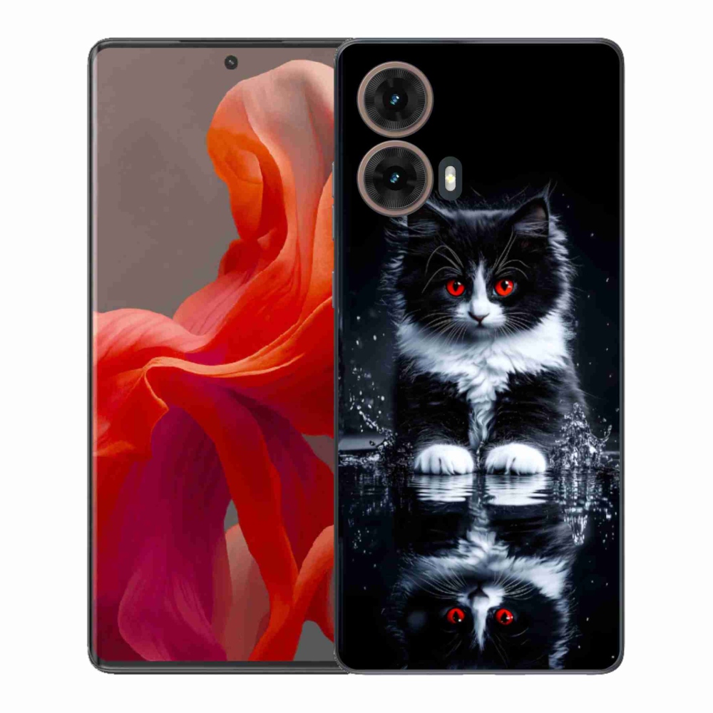 Gélový kryt mmCase na Motorola Moto G85 5G - čiernobiele mačiatko