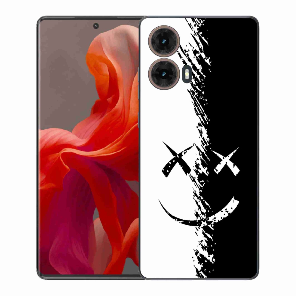 Gélový kryt mmCase na Motorola Moto G85 5G - čiernobiely smajlík