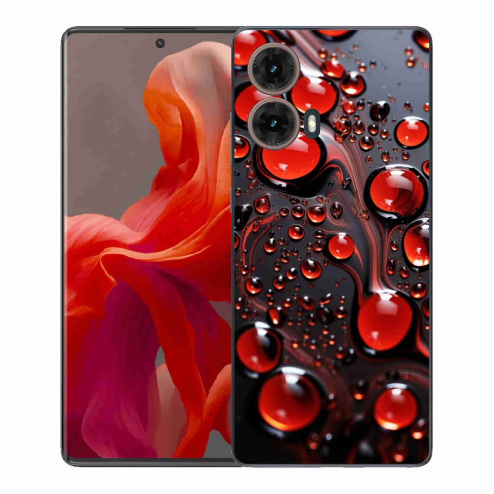 Gélový kryt mmCase na Motorola Moto G85 5G - červené kvapky 2