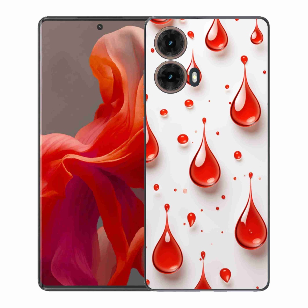 Gélový kryt mmCase na Motorola Moto G85 5G - červené kvapky