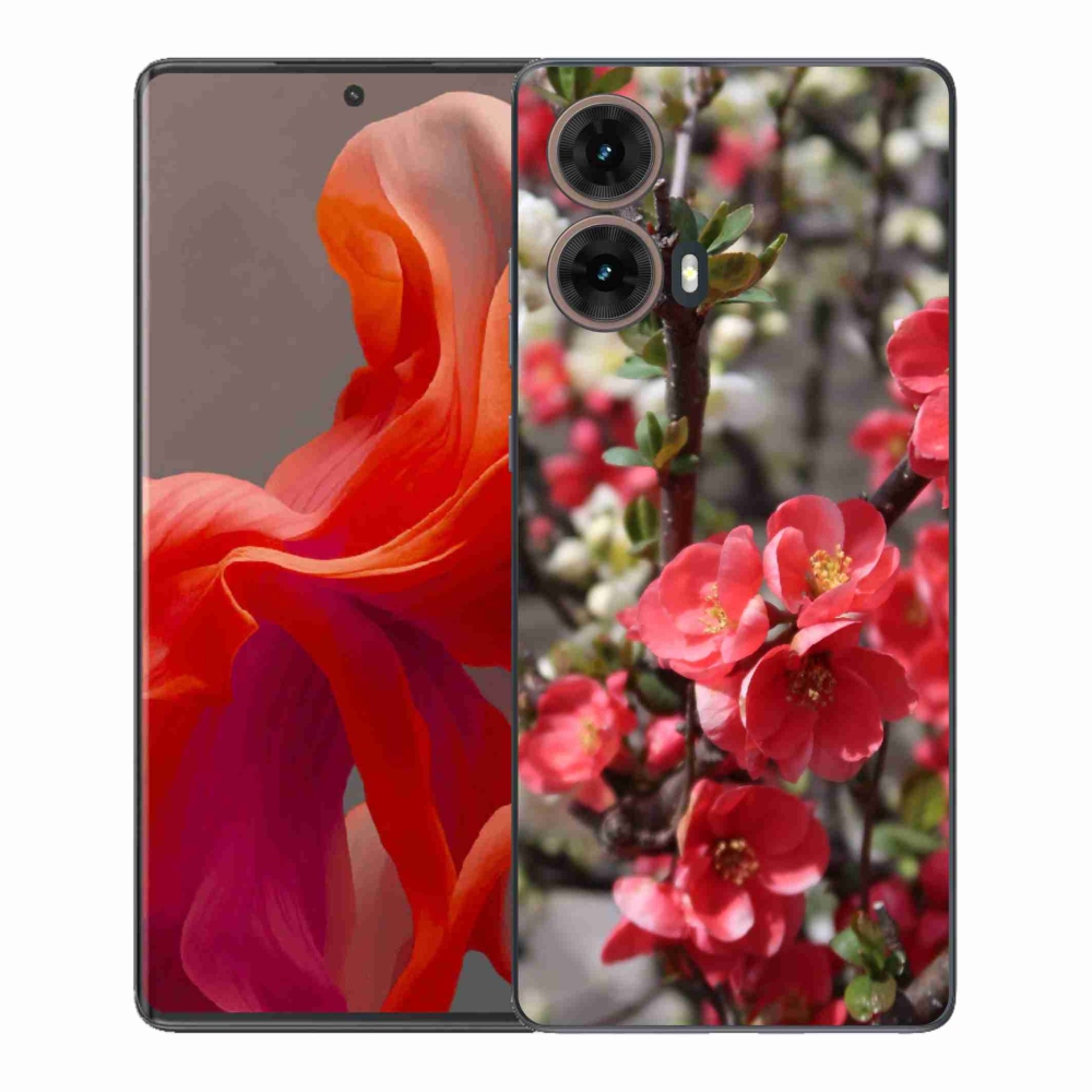 Gélový kryt mmCase na Motorola Moto G85 5G - červené kvety