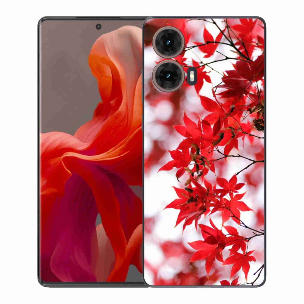 Gélový kryt mmCase na Motorola Moto G85 5G - červené listy