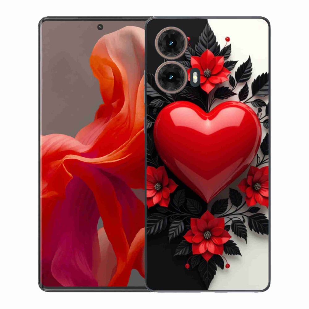 Gélový kryt mmCase na Motorola Moto G85 5G - červené srdce