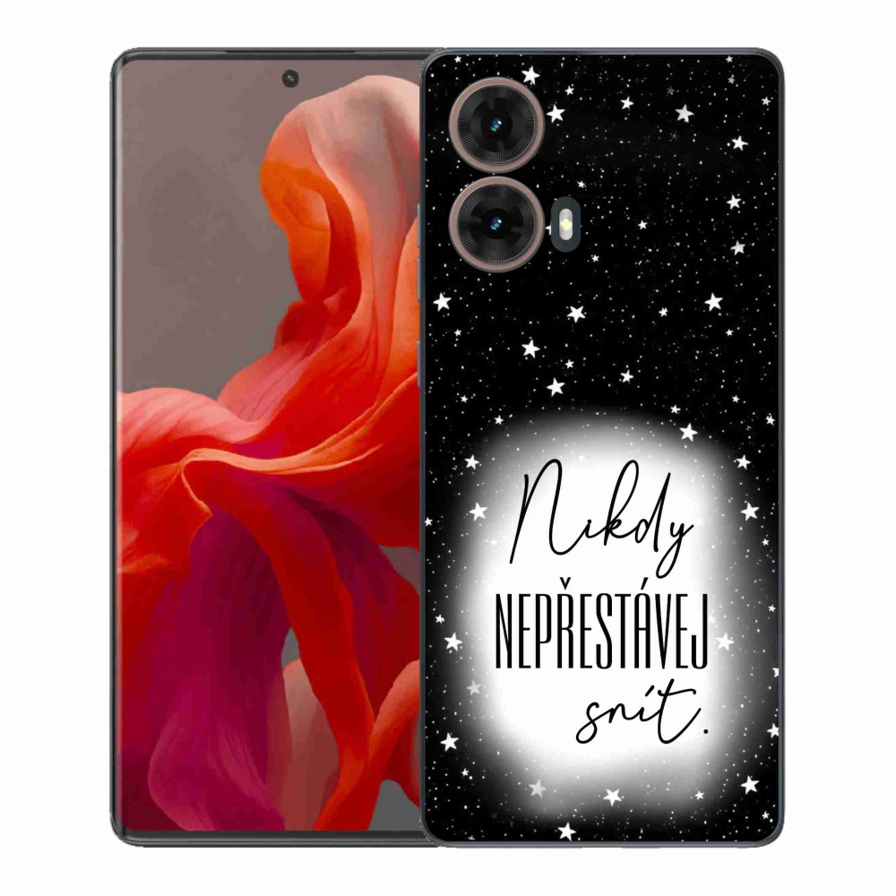 Gélový kryt mmCase na Motorola Moto G85 5G - citát 1 bieločierne pozadie