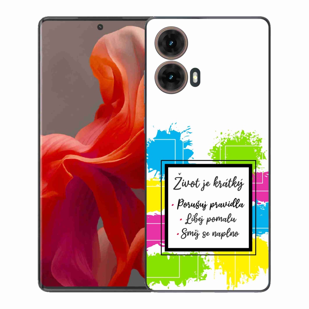 Gélový kryt mmCase na Motorola Moto G85 5G - citát 5 biele pozadie